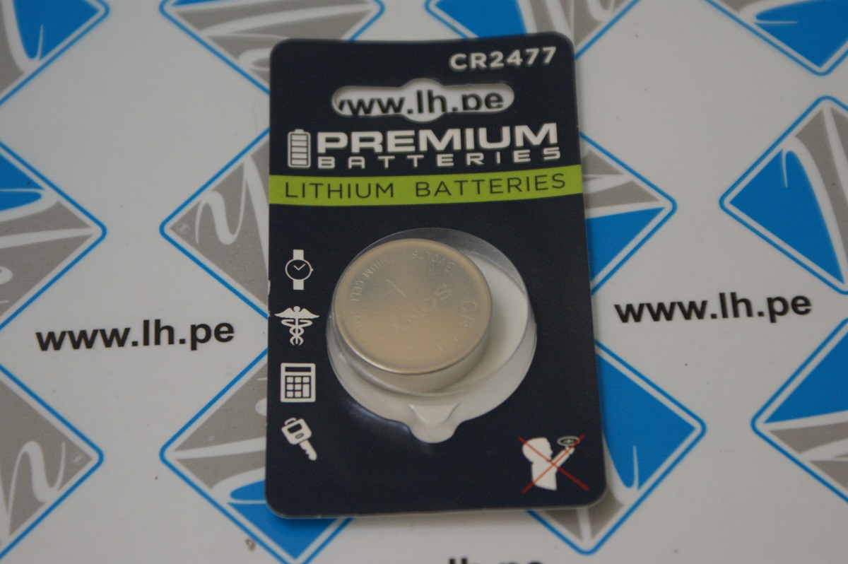 CR2477               Batería Lithium 3V, 1000mAh, Coin Size